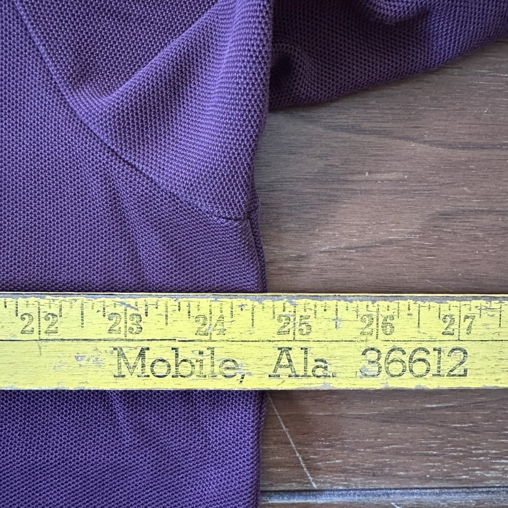 Tommy Bahama Men's XL Polo Burgandy Textured Short Sleeve - Picture 5 of 6